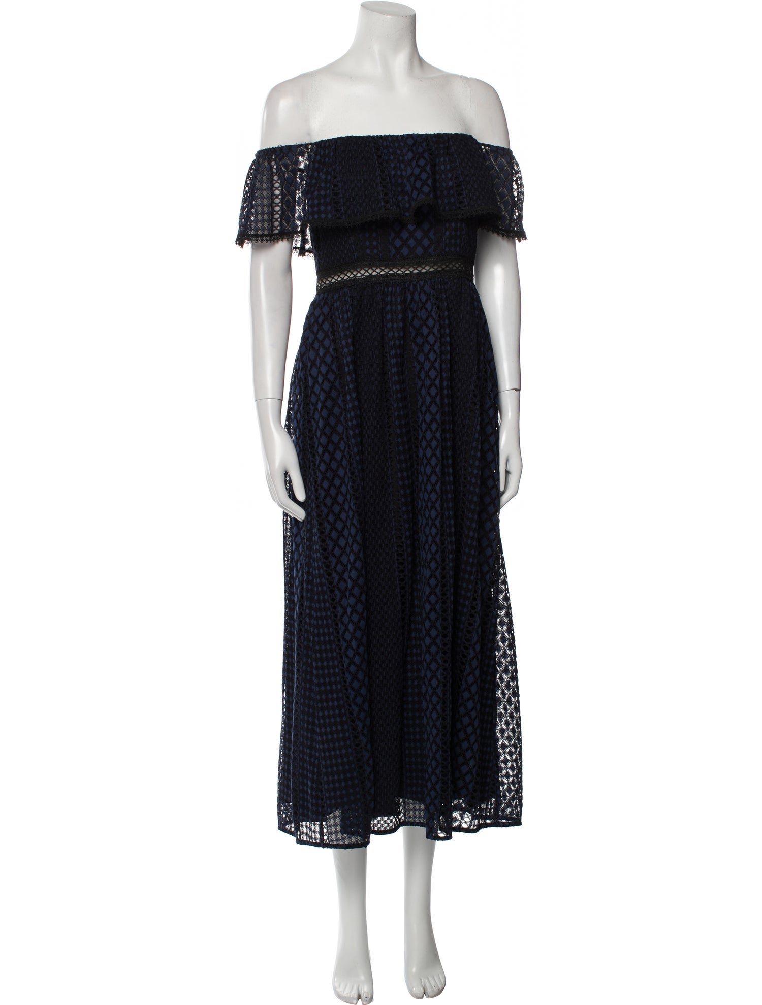 Jay Godfrey Lace Pattern Long Dress