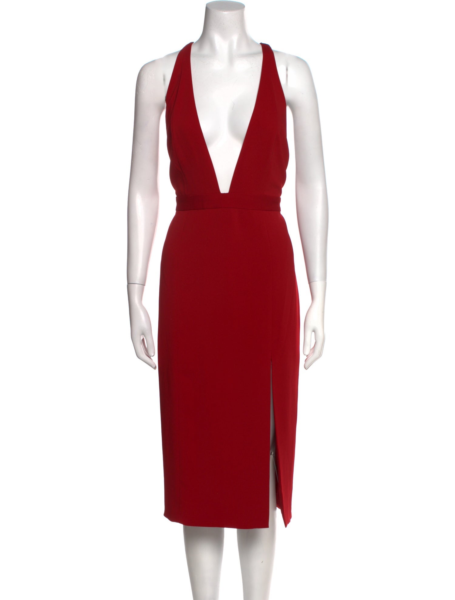 Jay Godfrey V-Neck Midi Length Dress