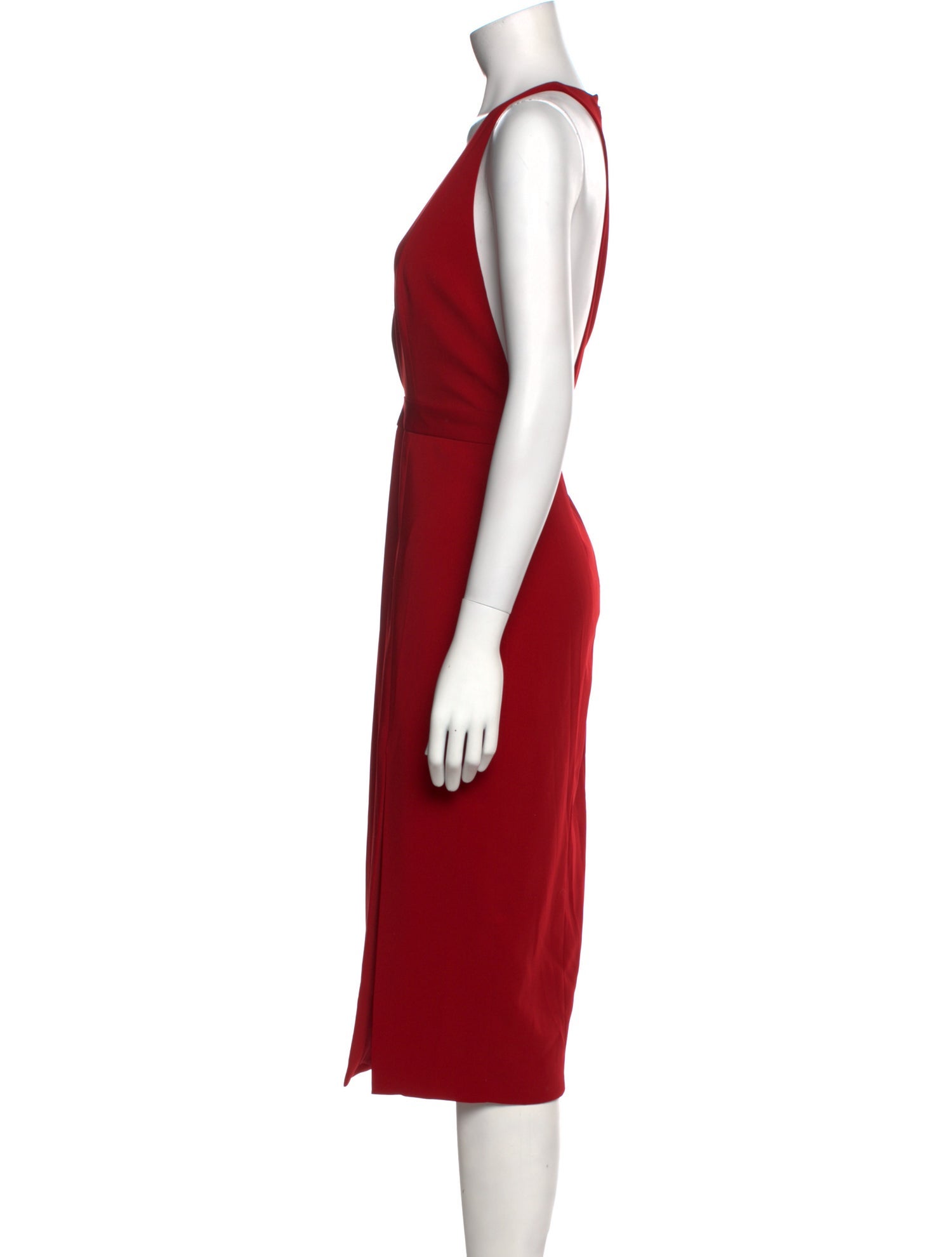 Jay Godfrey V-Neck Midi Length Dress