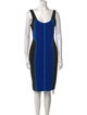 Jay Godfrey Colorblock Pattern Knee-Length Dress