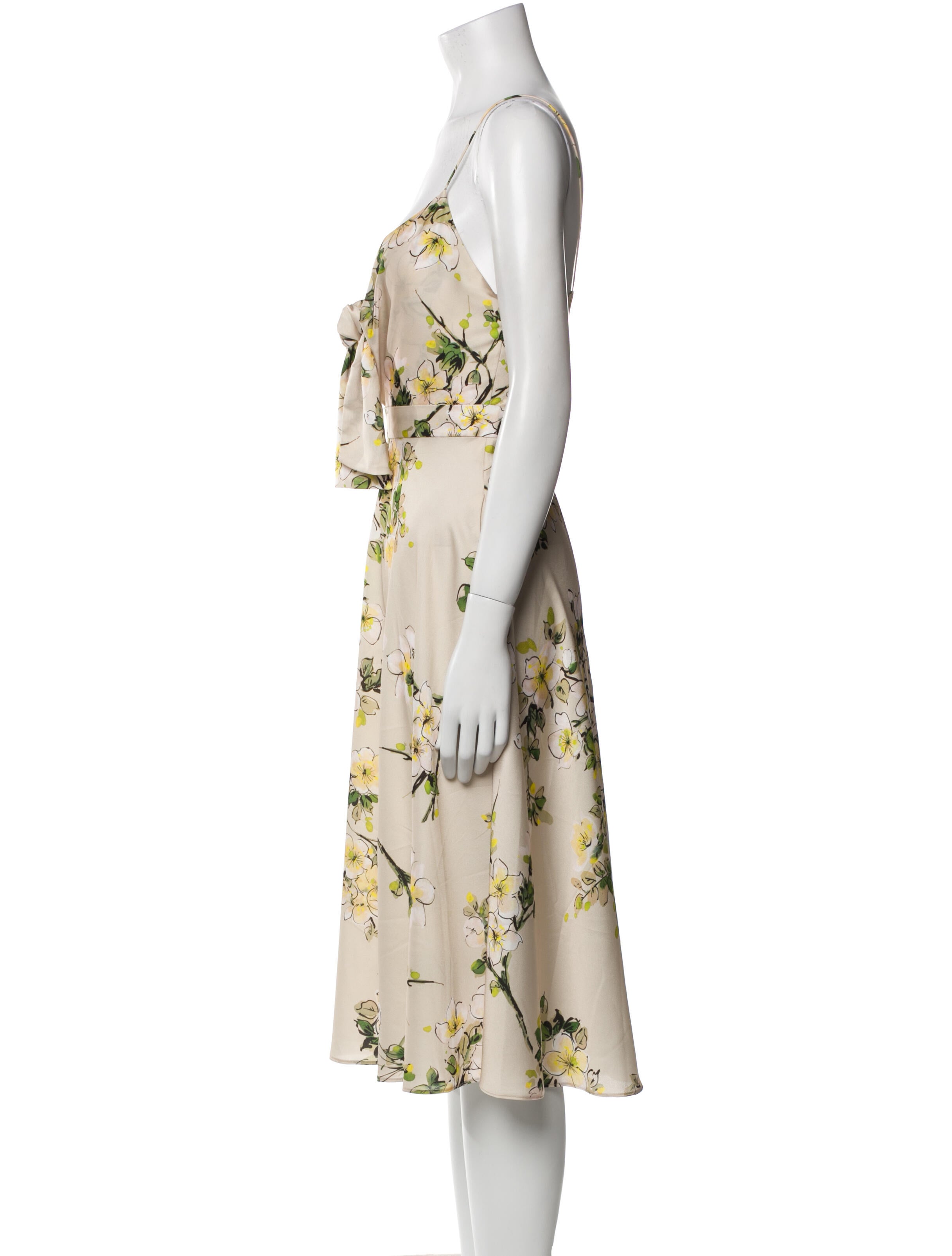 Jay Godfrey Floral Print Knee-Length Dress