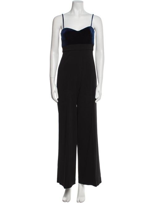 Jay Godfrey Colorblock Pattern Square Neckline Jumpsuit
