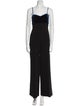 Jay Godfrey Colorblock Pattern Square Neckline Jumpsuit