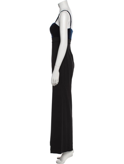 Jay Godfrey Colorblock Pattern Square Neckline Jumpsuit
