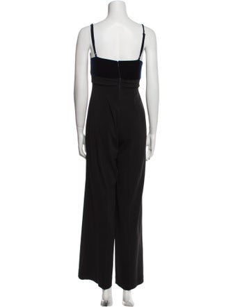 Jay Godfrey Colorblock Pattern Square Neckline Jumpsuit