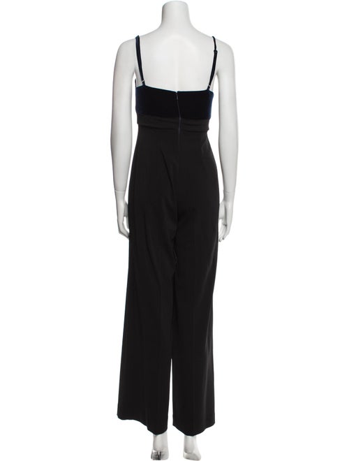 Jay Godfrey Colorblock Pattern Square Neckline Jumpsuit