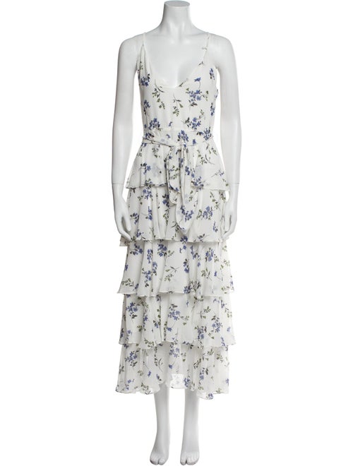 Jay Godfrey Floral Print Long Dress
