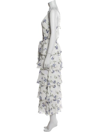 Jay Godfrey Floral Print Long Dress