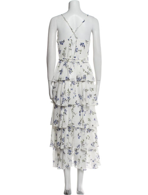 Jay Godfrey Floral Print Long Dress
