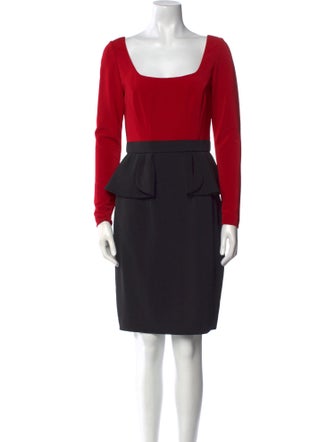 Jay Godfrey Square Neckline Knee-Length Dress