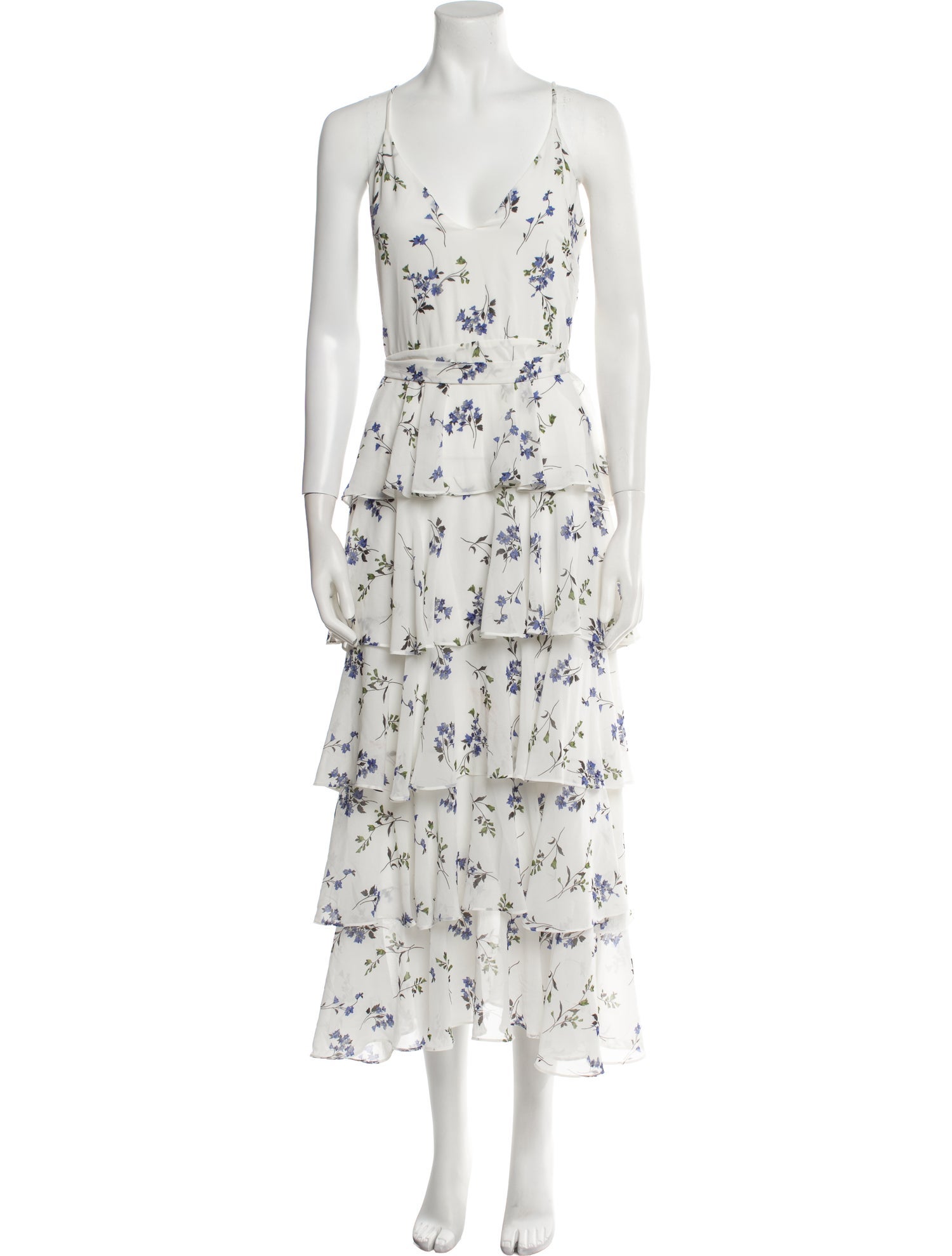 Jay Godfrey Floral Print Long Dress