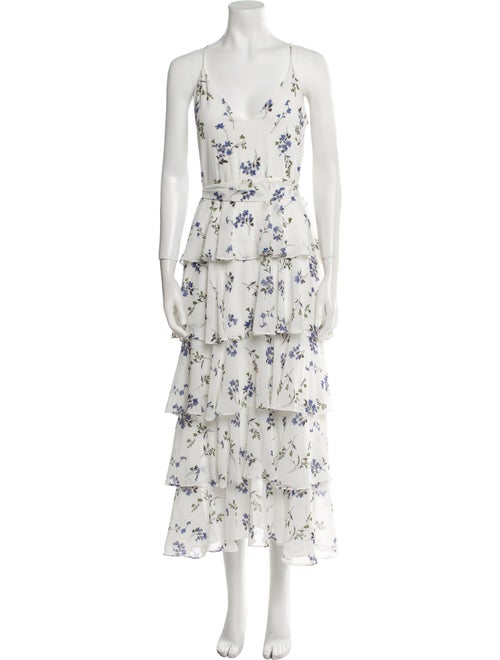 Jay Godfrey Floral Print Long Dress
