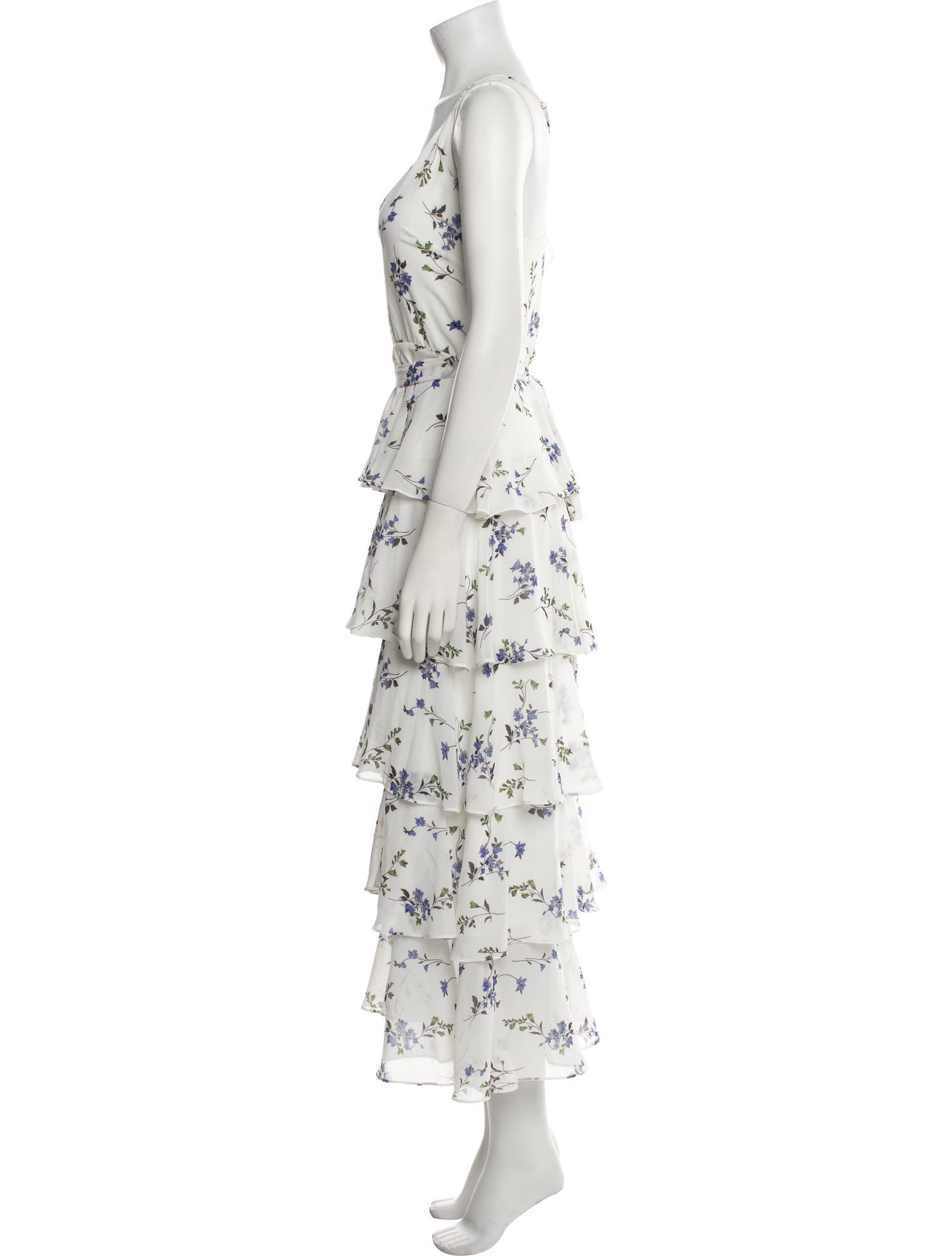 Jay Godfrey Floral Print Long Dress