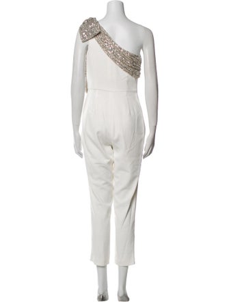 Jay Godfrey Wool One-Shoulder Jumpsuit