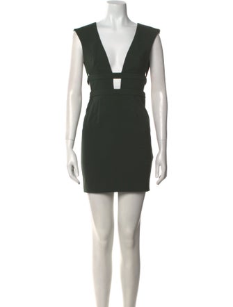 Jay Godfrey V-Neck Mini Dress
