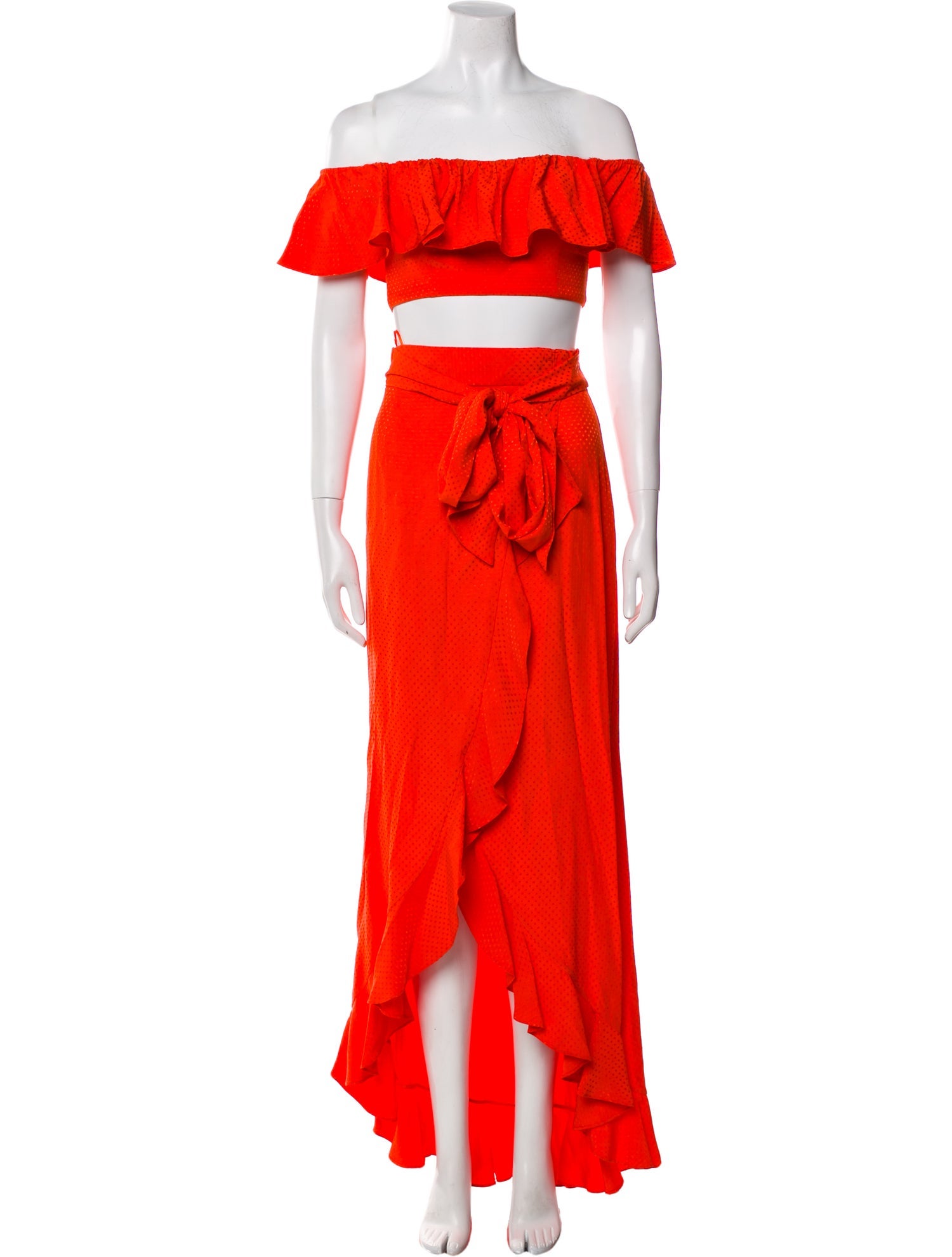 Jay Godfrey Ruffle Embellishment Skirt Set