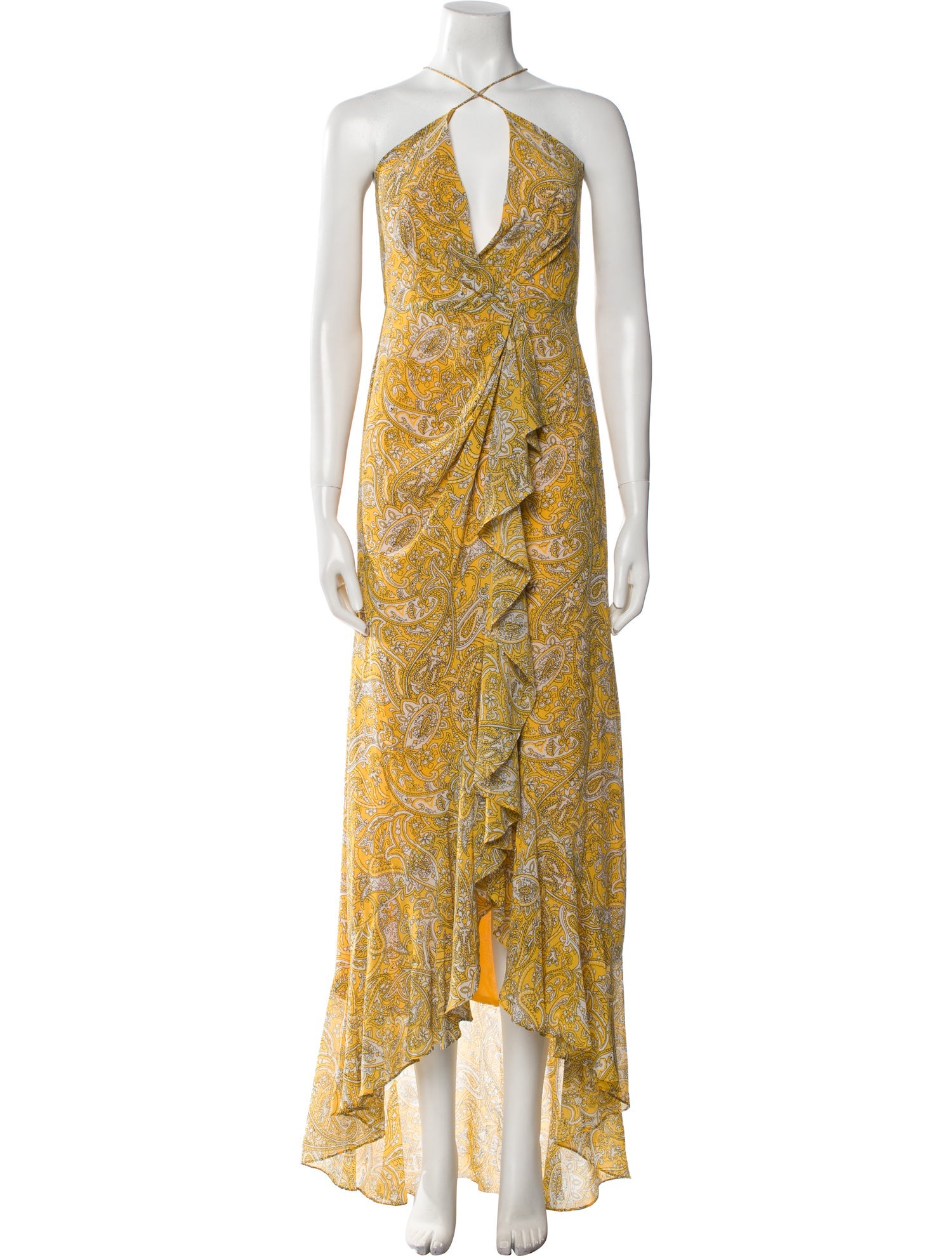 Jay Godfrey Paisley Print Long Dress