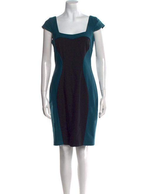 Jay Godfrey Colorblock Pattern Knee-Length Dress