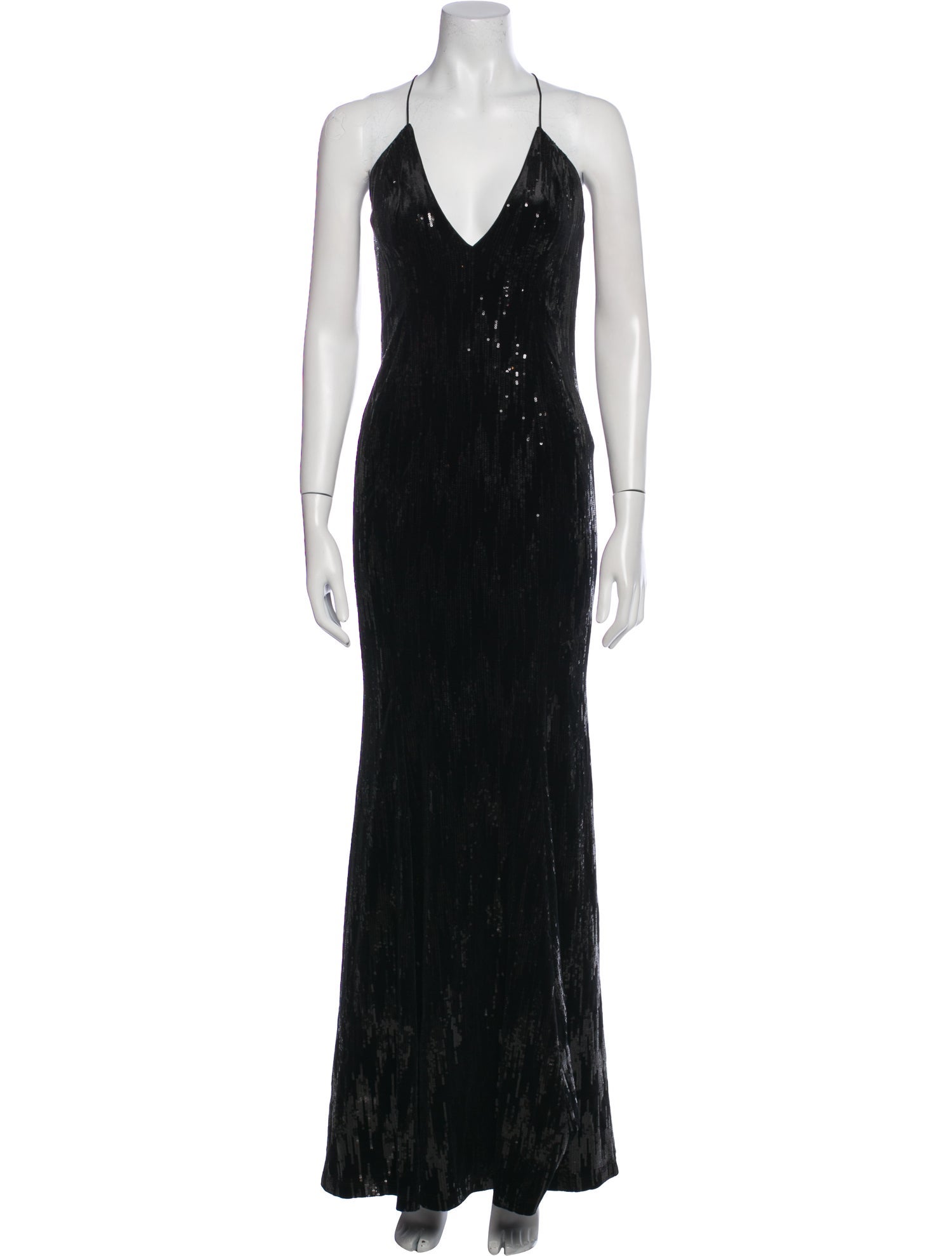 Jay Godfrey V-Neck Long Dress