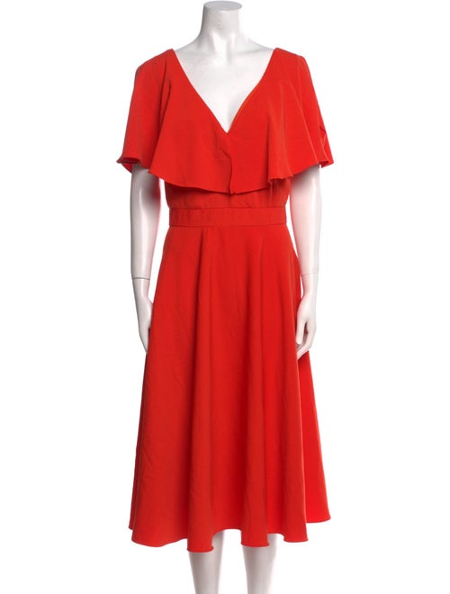 Jay Godfrey V-Neck Midi Length Dress