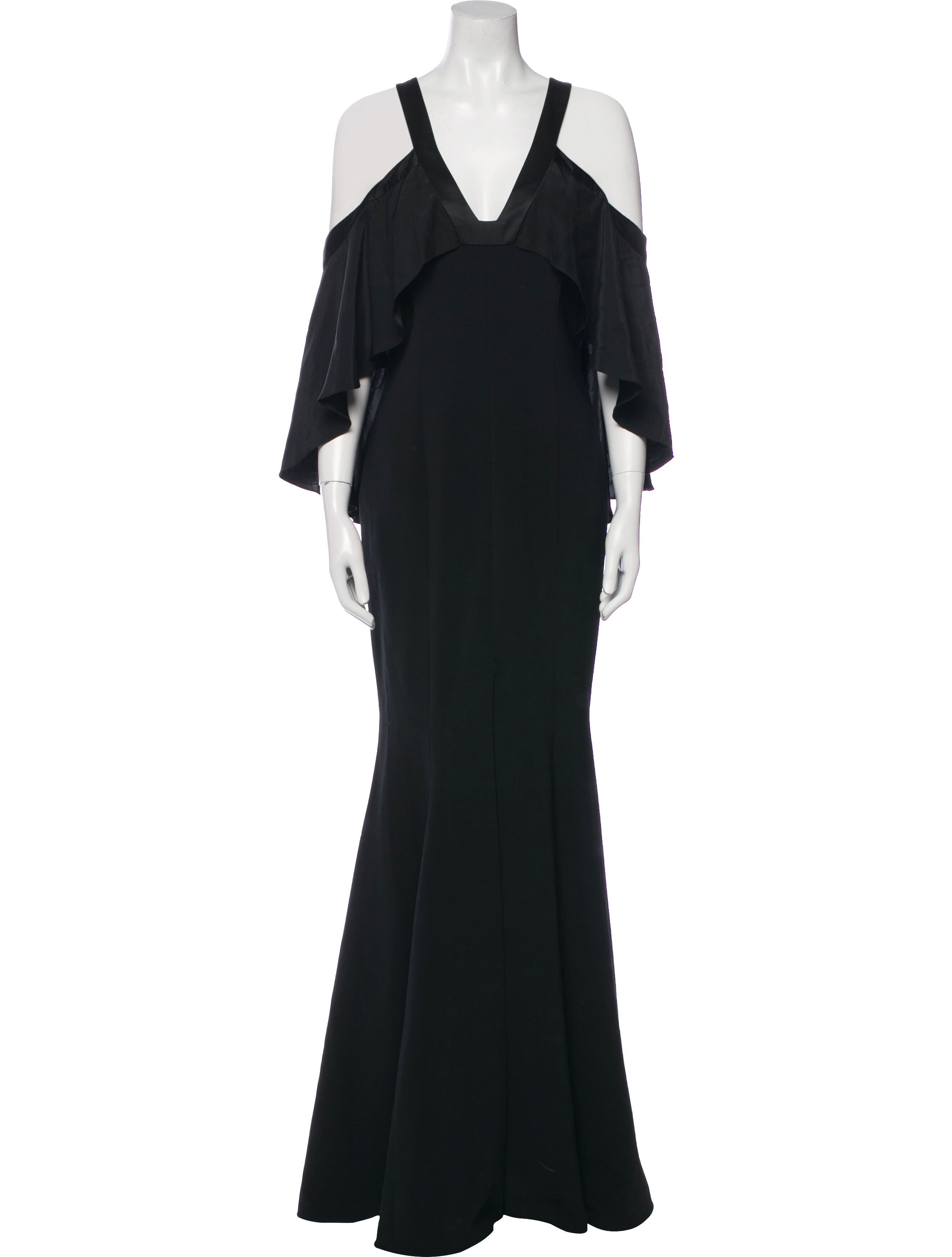 Jay Godfrey V-Neck Long Dress