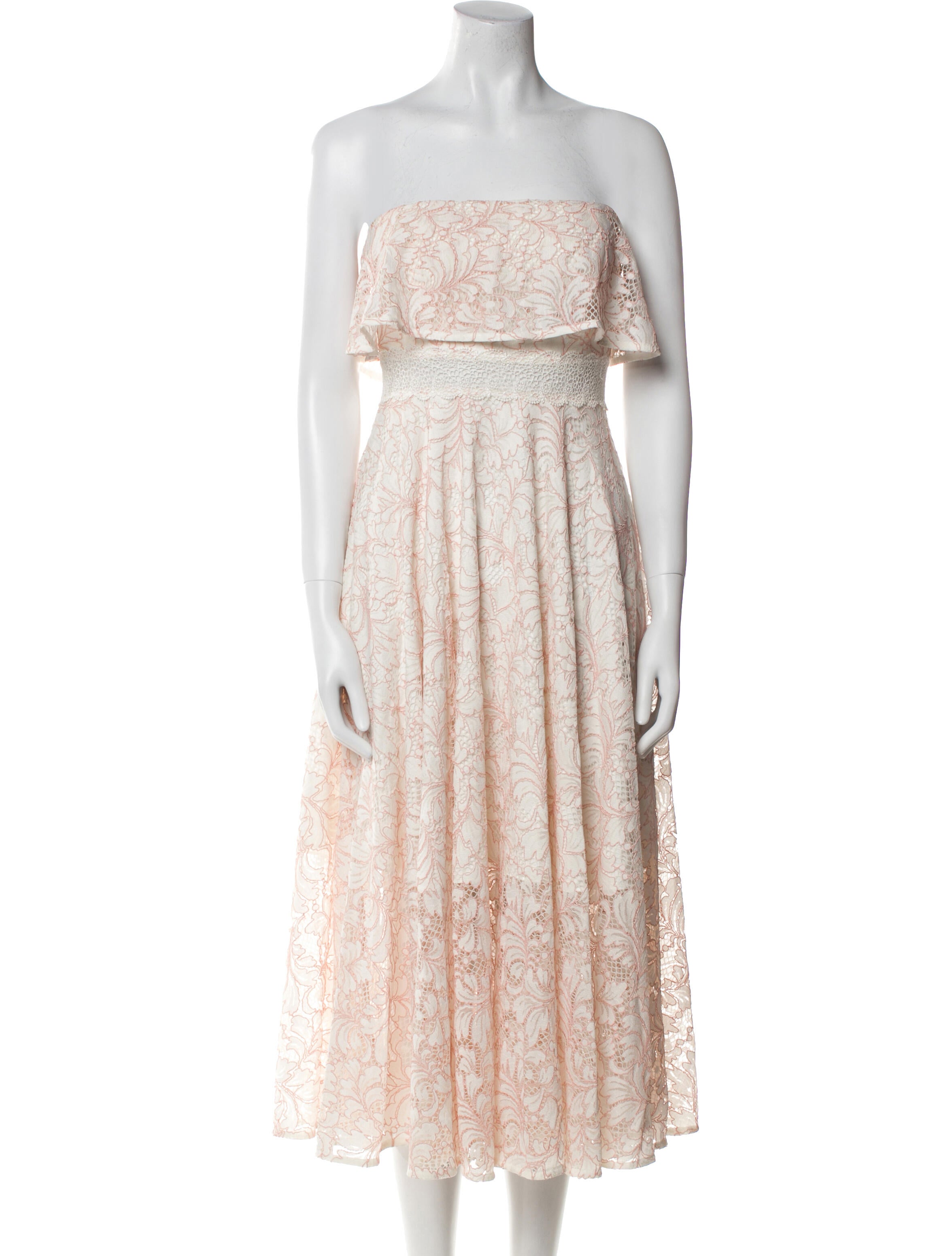 Jay Godfrey Strapless Knee-Length Dress