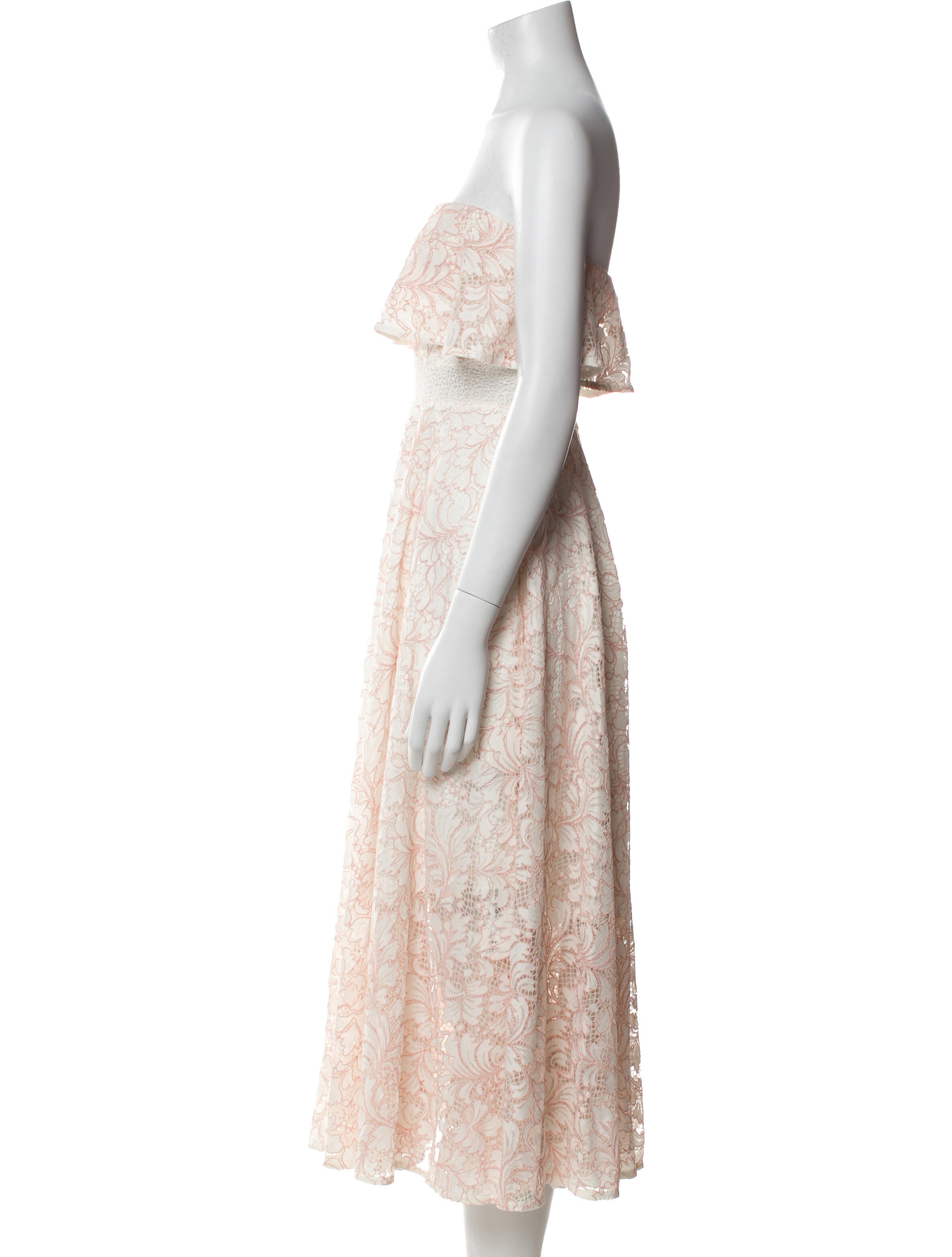 Jay Godfrey Strapless Knee-Length Dress