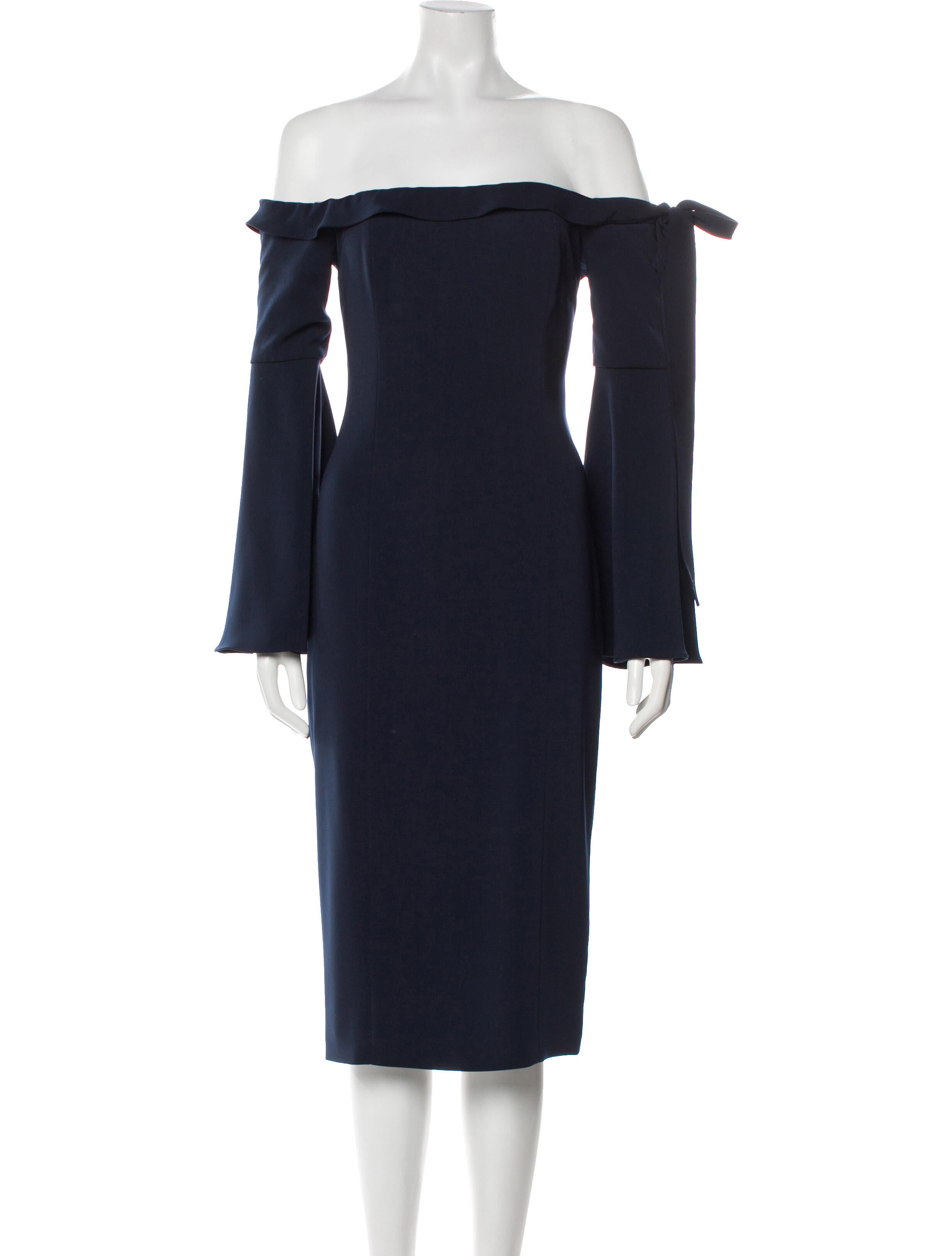 Jay Godfrey Off-The-Shoulder Knee-Length Dress