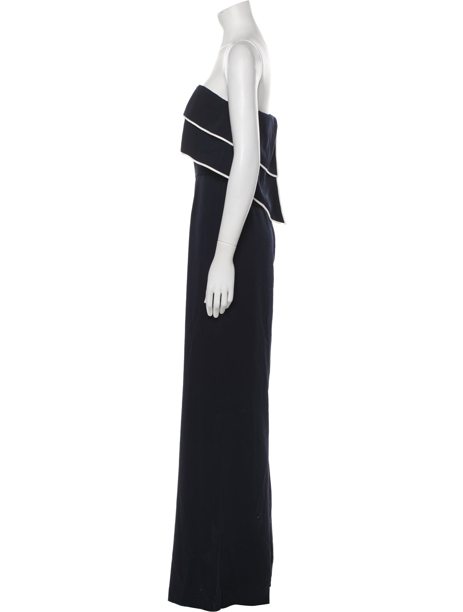 Jay Godfrey Striped Strapless Jumpsuit