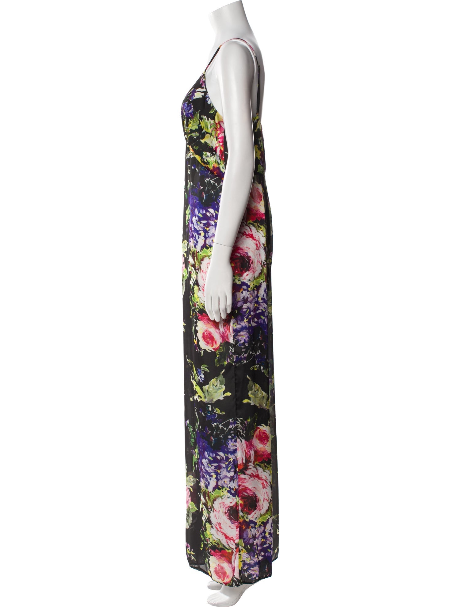 Jay Godfrey Printed V-Neck Jumpsuit