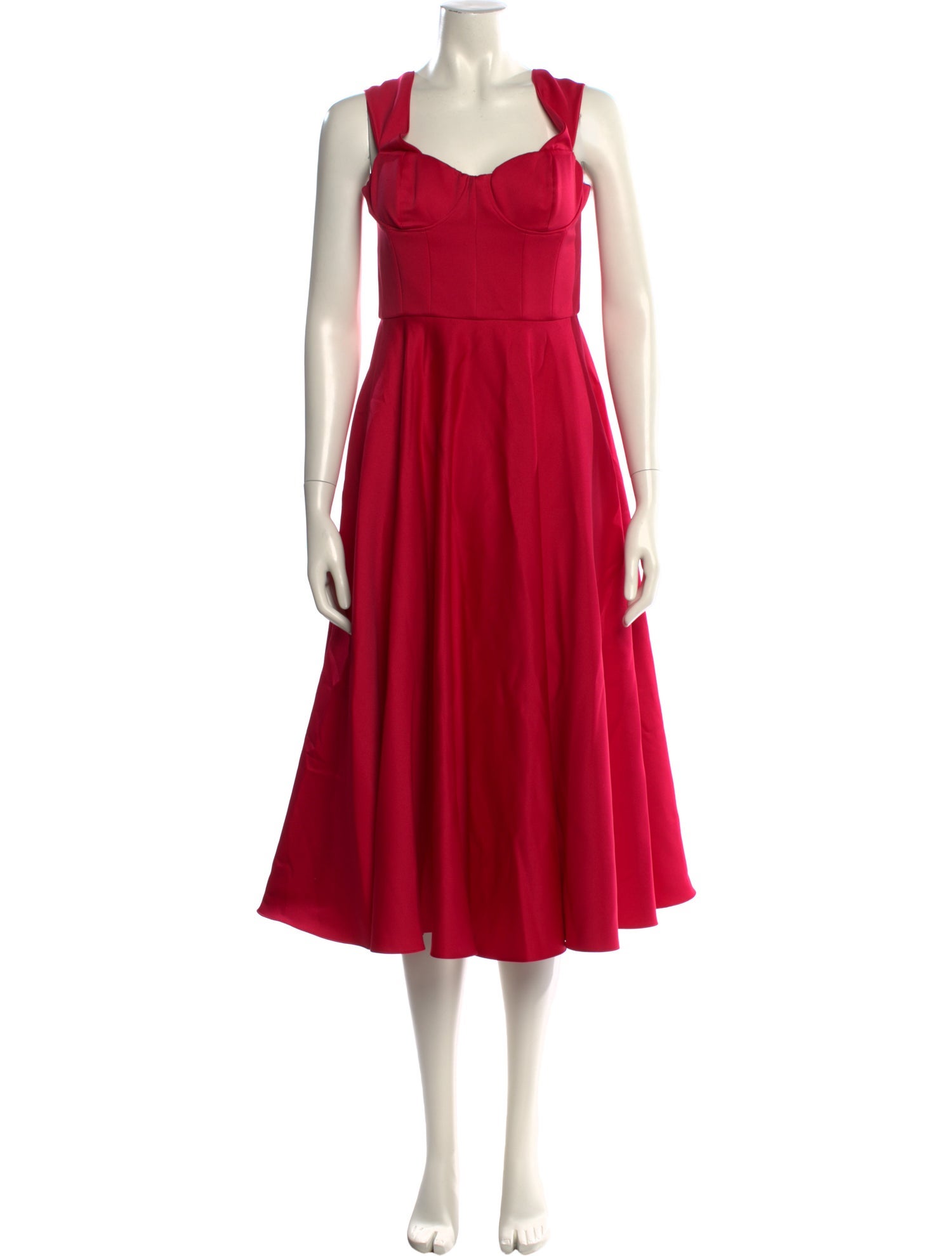 Jay Godfrey Square Neckline Midi Length Dress