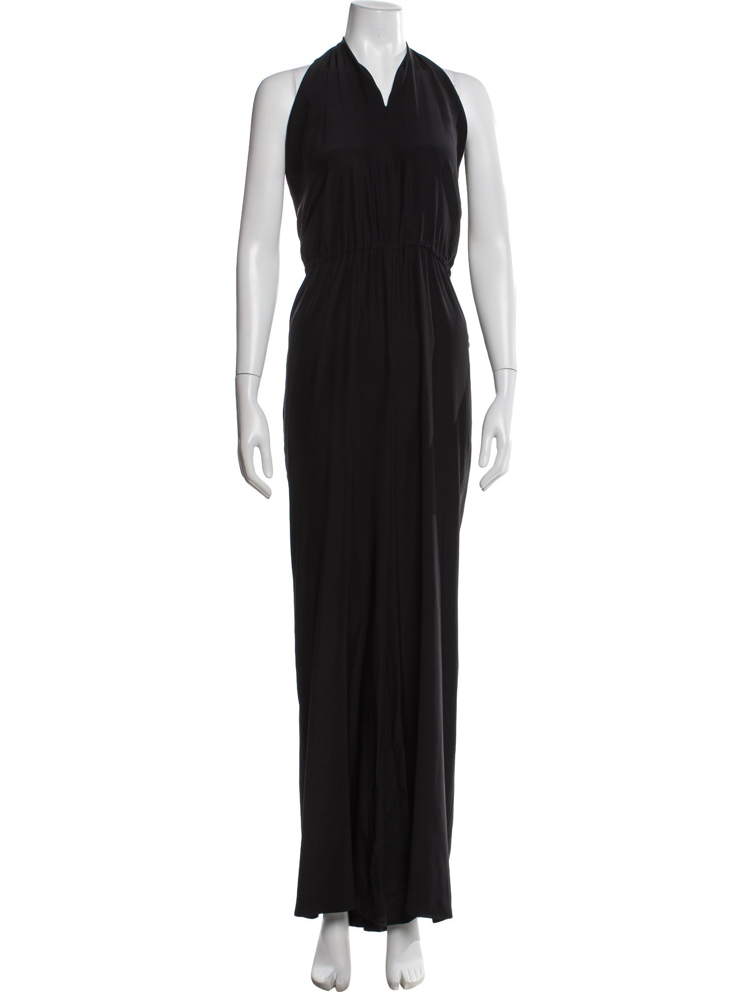 Jay Godfrey Silk V-Neck Jumpsuit