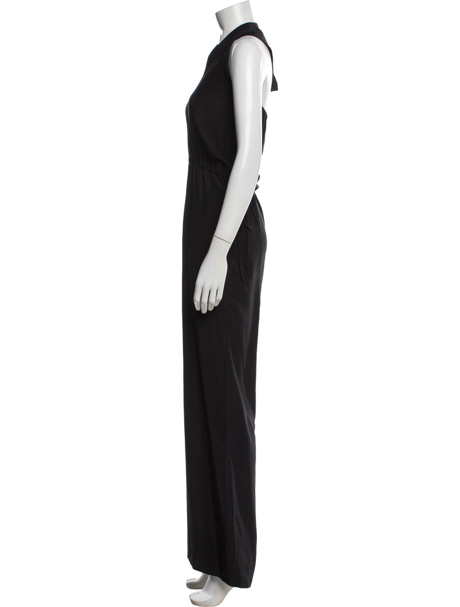 Jay Godfrey Silk V-Neck Jumpsuit