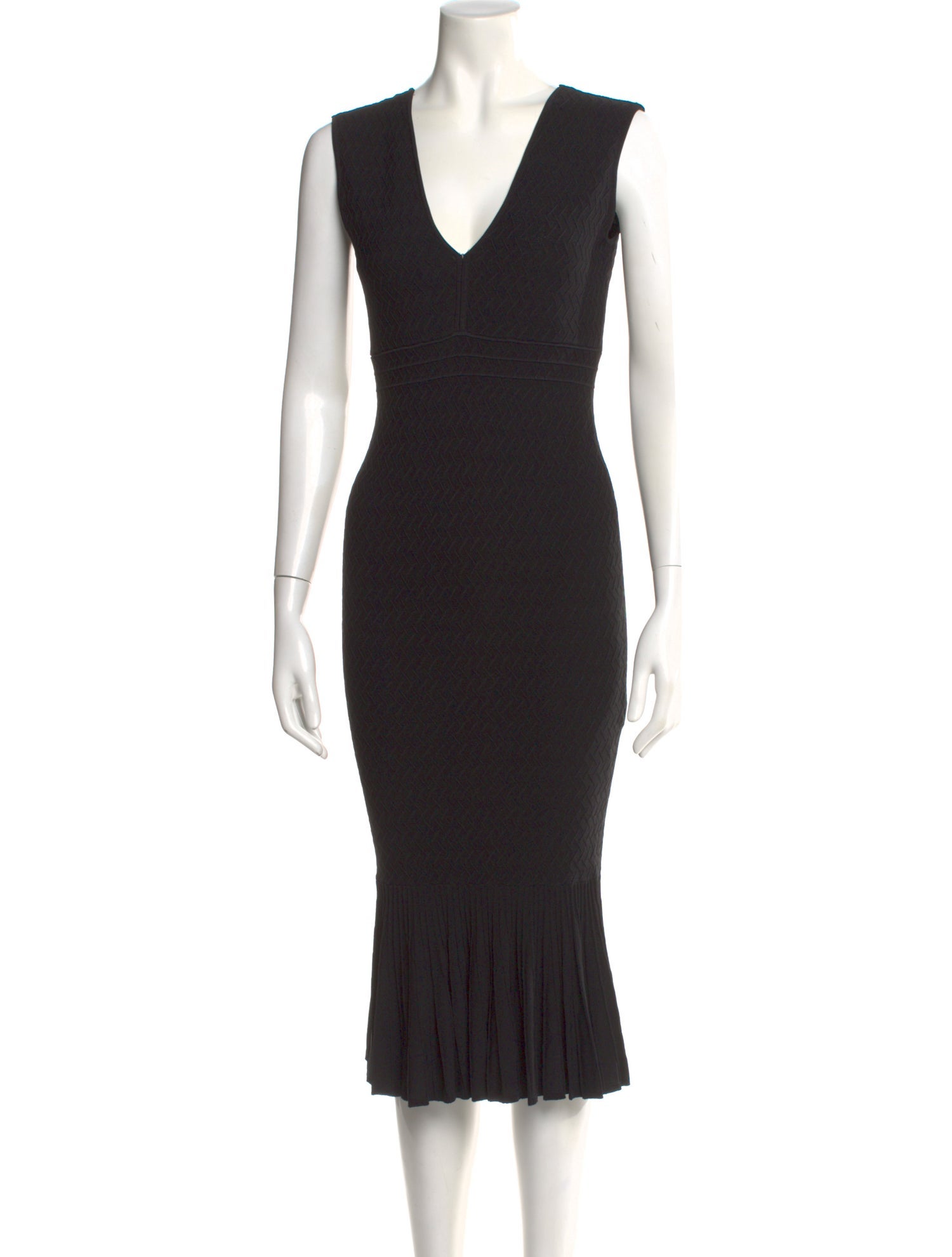 Jay Godfrey V-Neck Midi Length Dress