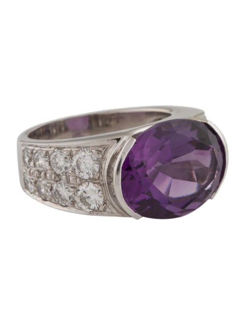 Janis Savitt 18K Diamond-Accented Amethyst Cocktail Ring