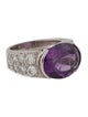Janis Savitt 18K Diamond-Accented Amethyst Cocktail Ring