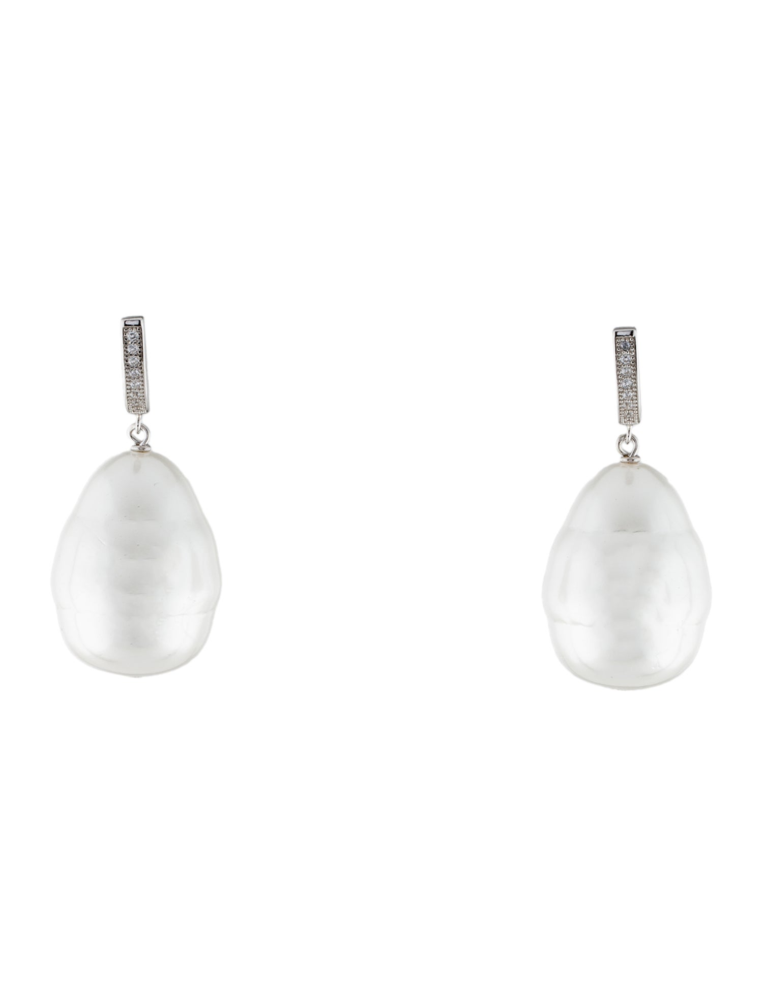 Janis Savitt Faux Pearl & Crystal Oprah's Favorite Drop Earrings