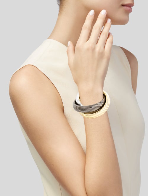 Janis Savitt Triple Cobra Rolling Bracelet