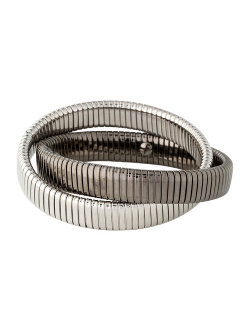 Janis Savitt Double Flat Cobra Bangle Bracelet