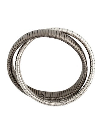 Janis Savitt Double Flat Cobra Bangle Bracelet
