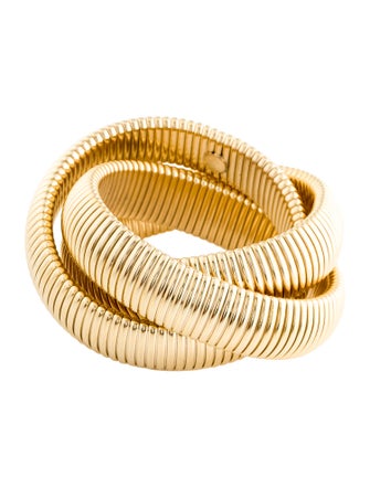 Janis Savitt Triple Cobra Bangle Bracelet