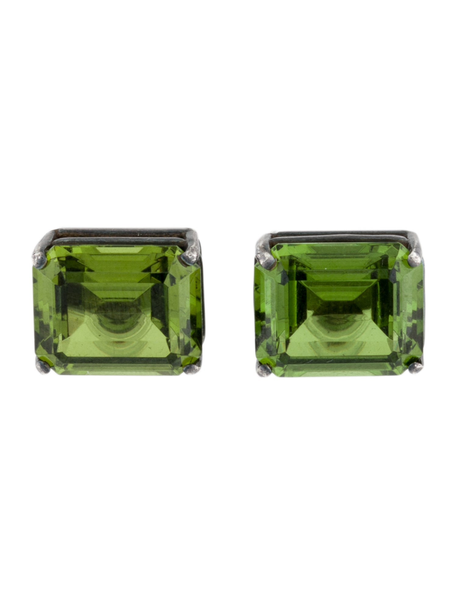 Janis Savitt Synthetic Spinel Stud Earrings