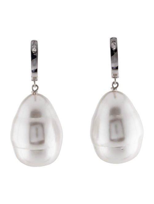 Janis Savitt Oprah's Favorite Faux Pearl & Cubic Zirconia Drop Earrings