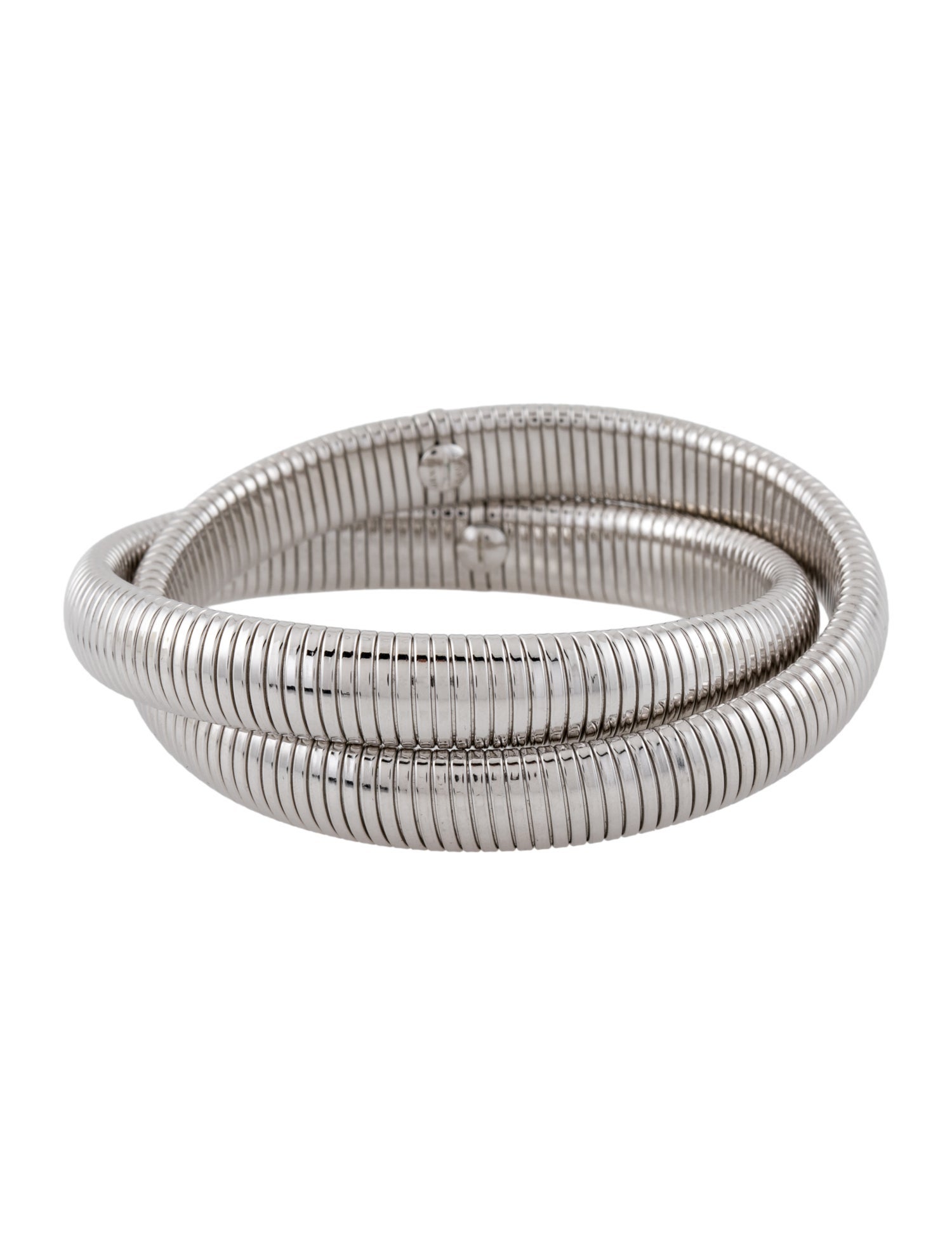 Janis Savitt Double Cobra Rolling Bangle Bracelet
