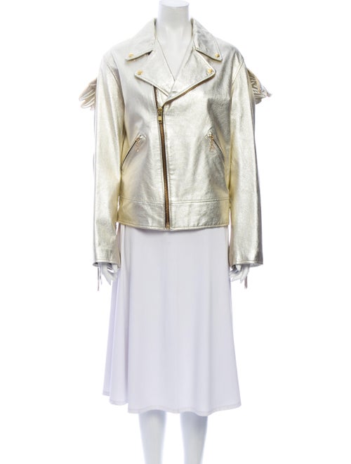 Jeremy Scott x Adidas Leather Trench Coat Gold