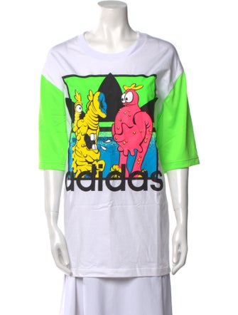 Jeremy Scott x Adidas Graphic Print Crew Neck T-Shirt