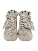 Jeremy Scott x Adidas Leather Printed Wedge Sneakers
