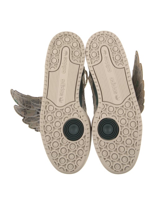 Jeremy Scott x Adidas Leather Printed Wedge Sneakers