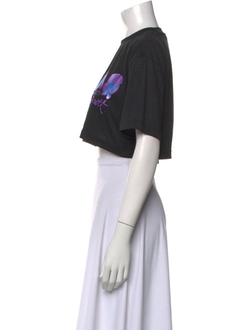 Jeremy Scott x Adidas Graphic Print Crew Neck Crop Top