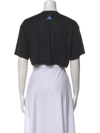 Jeremy Scott x Adidas Graphic Print Crew Neck Crop Top